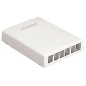 Panduit Panduit NK6BXWH-AY NetKey 6-port surface mount electrical box — product photo