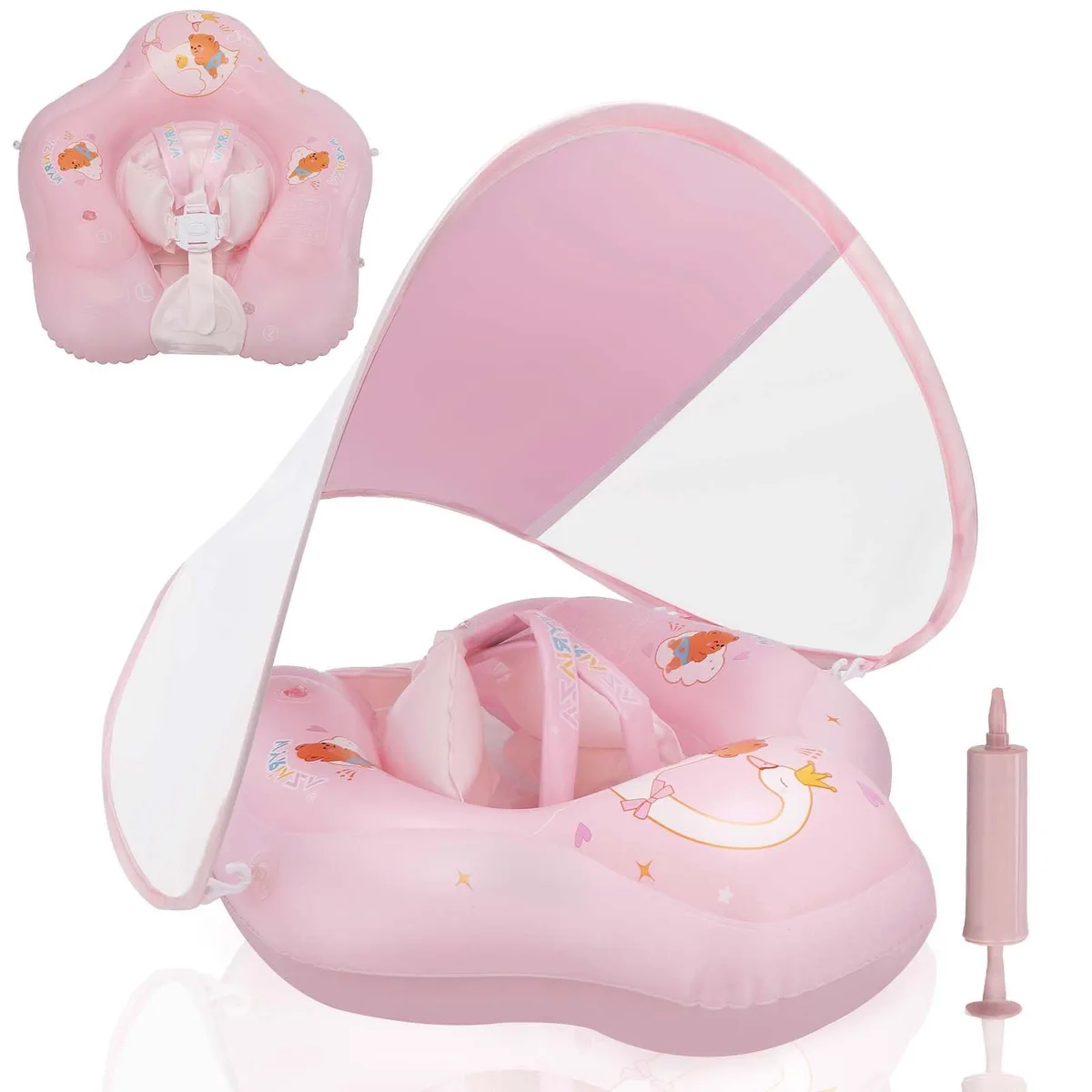 LOOWARTS LOYYQ-FL Baby Float with Canopy Red 6-36 Months 20-35 LB UPF50+ — product photo