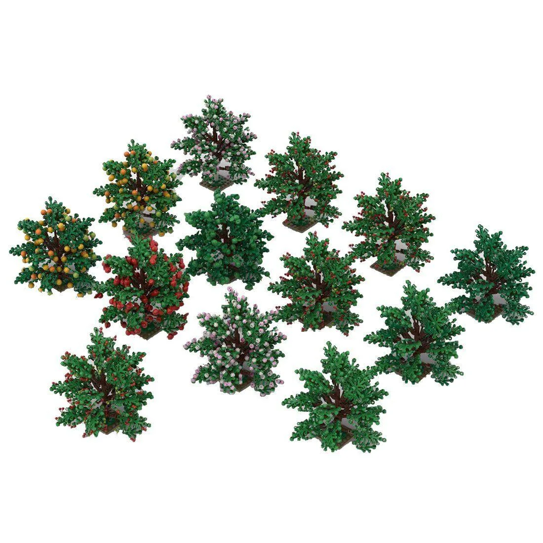 ZITIANYOUBUILD ZITIANYOUBUILD MOC-102236 Fruit Tree Train Scene 4431 Parts — product photo