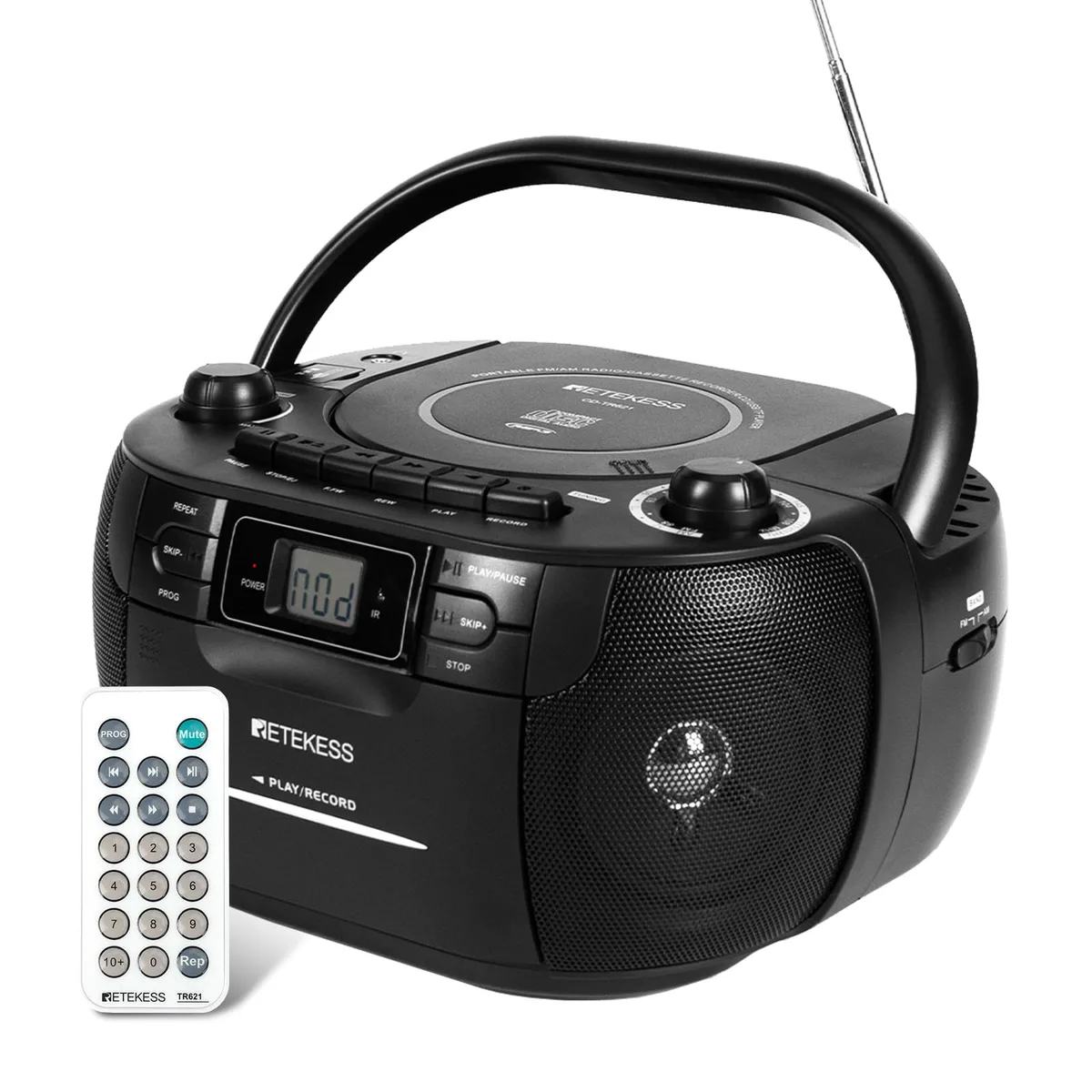 Retekess TR621 Boombox CD Cassette AM FM Radio — product photo