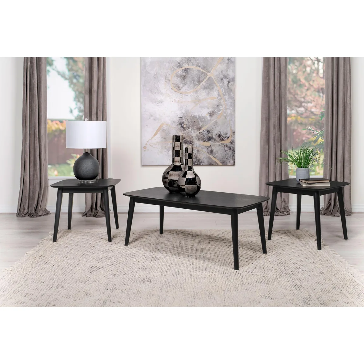 tuphen tuphen Bivens Black 3-piece Occasional Table Set — product photo