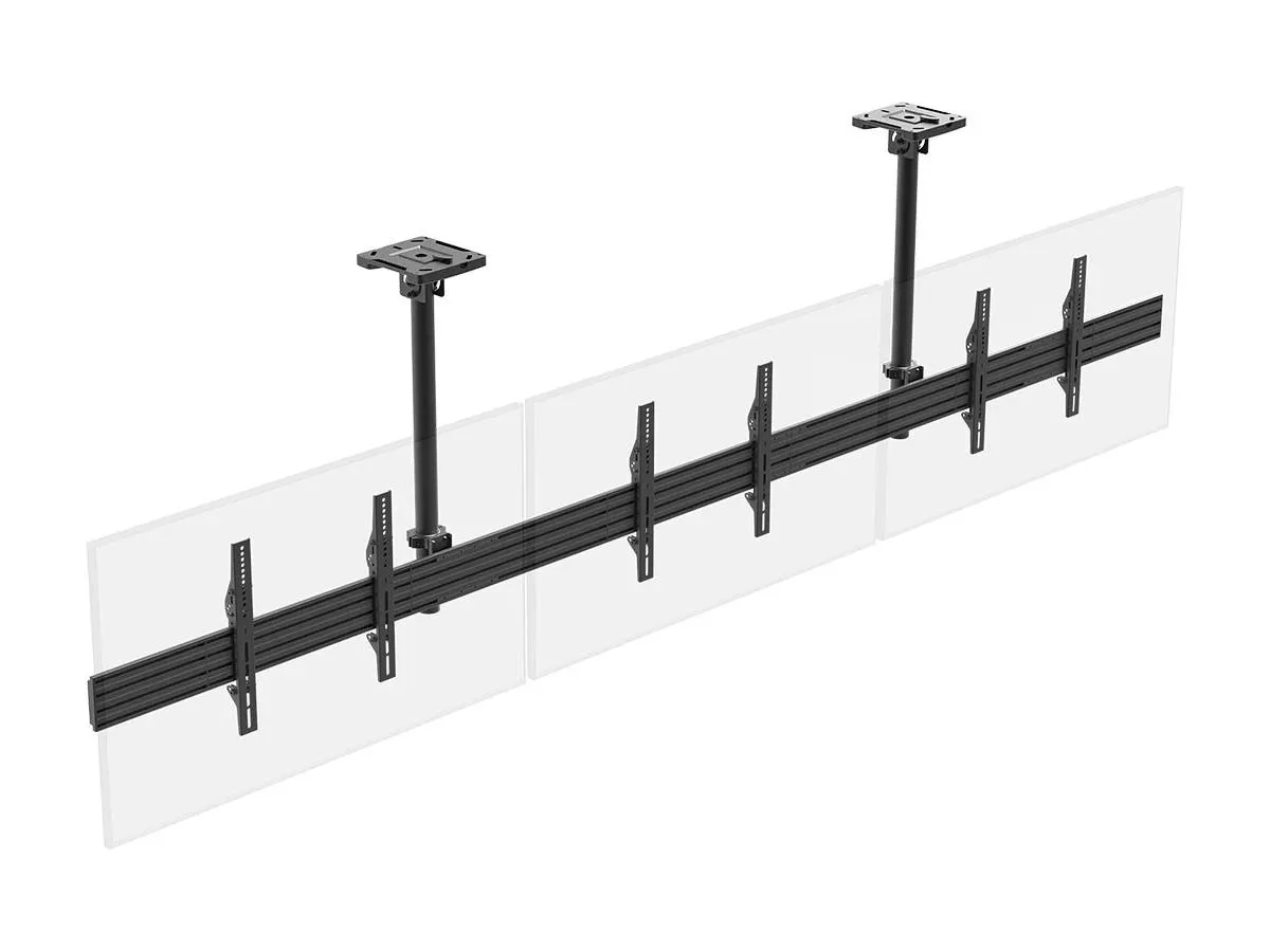 Monoprice Inc. Monoprice Inc. 39664 Commercial Series 3x1 Panel Menu Board Ceiling TV Mount 32-65in 66 lbs VESA 600x400 — product photo