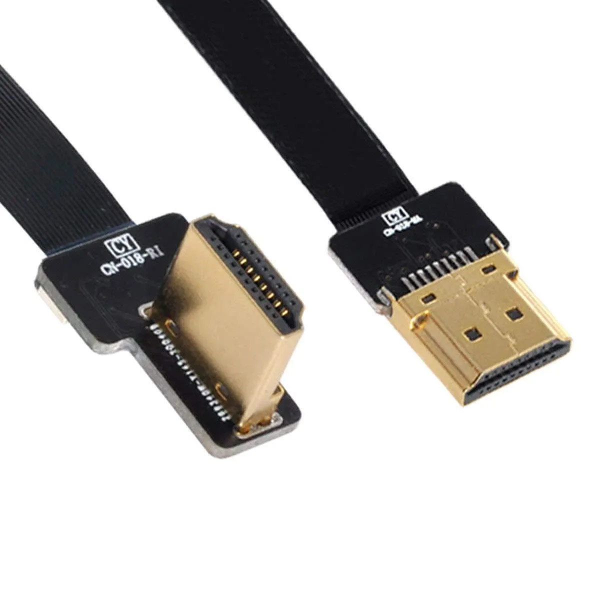 LORDWORLD LORDWORLD FPV HDMI Male to Left Angled 90° Male FPC Flat Cable 0.2m — product photo