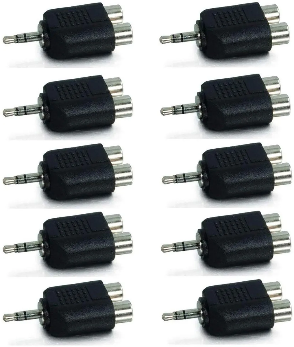 iMBAPrice iMBAPrice 2 RCA Female to 3.5mm Stereo Adapter 10 Pack — product photo
