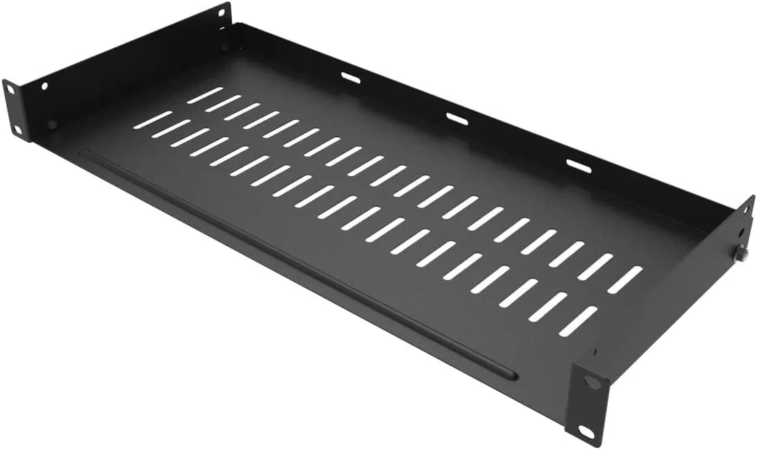 BFKK BFKK 1U Vented Rack Shelf 19" 8" Deep No Lip 22lb — product photo