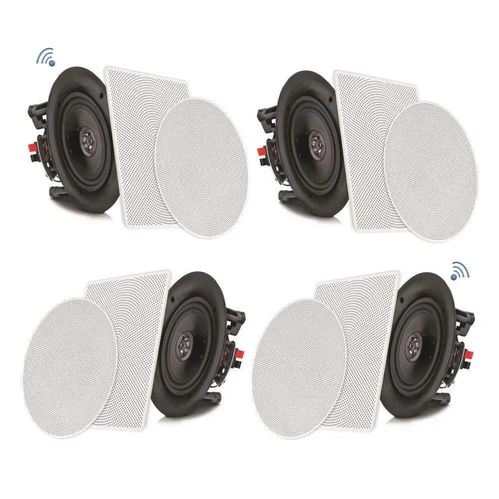 Pyle Pyle 8 Inch 2 Way 250W Bluetooth Ceiling Wall Speakers 4 Pack — product photo