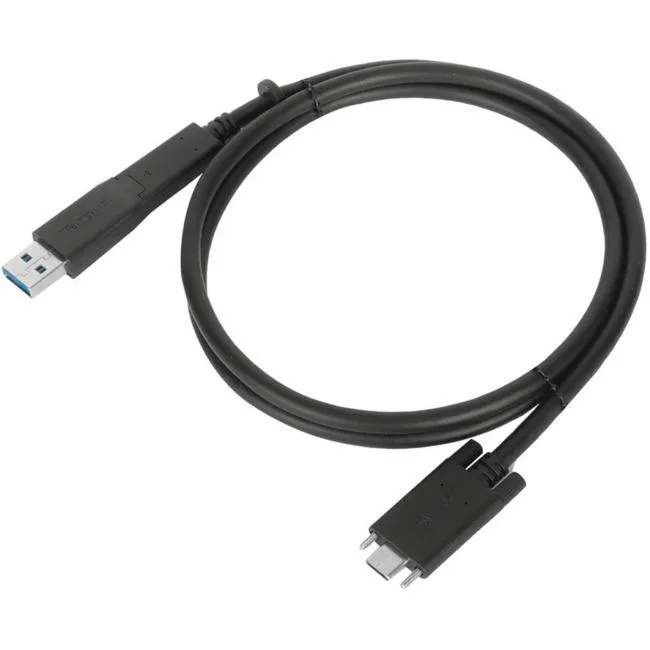 Targus Targus ACC1133GLX 1M USB-C screw to USB-C cable with USB-A tether — product photo