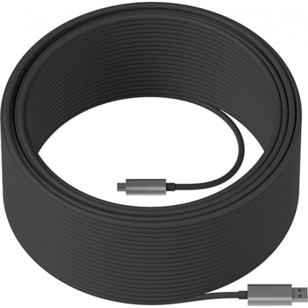 Long white active optical USB A to USB A cable 45 m
