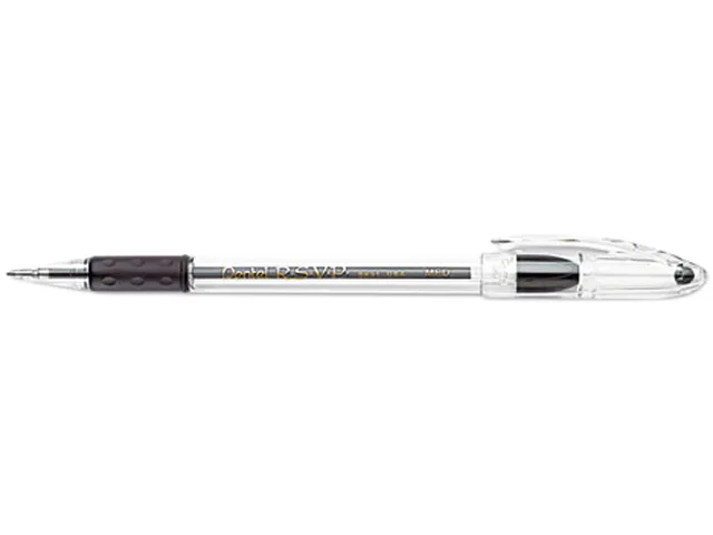 Pentel of America, Ltd. Pentel of America, Ltd. BK91ASW-US R.S.V.P. Ballpoint Pen, Black, Medium, 24 Pack — product photo
