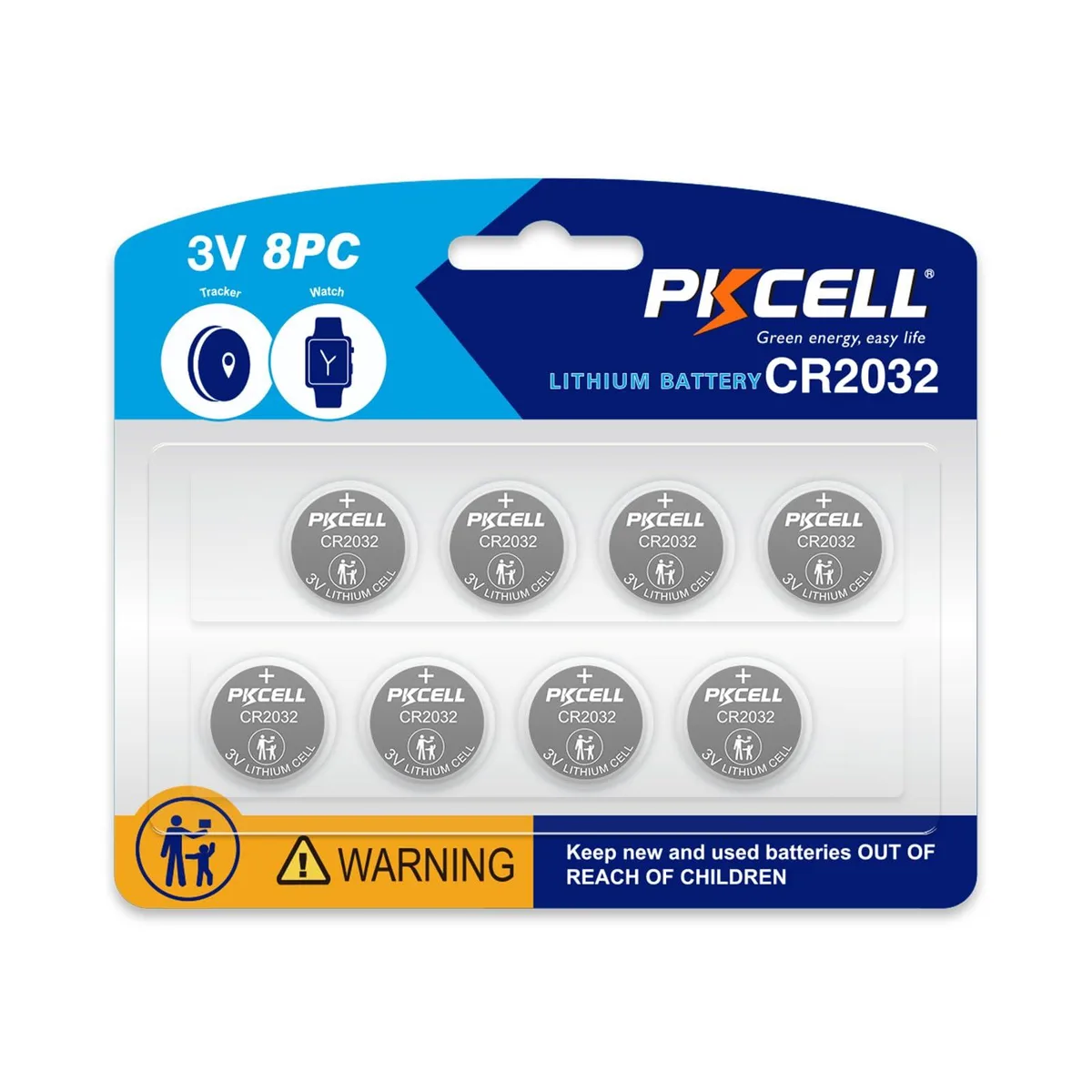 No Sew No Sew CR2032 8 Pack 210 mAh 3V Lithium Coin Battery — product photo
