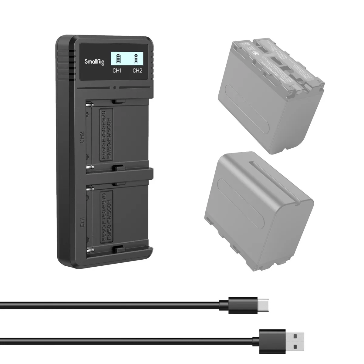 SmallRig SmallRig Dual-Slot NP-F550–970 Battery Charger 4086 — product photo