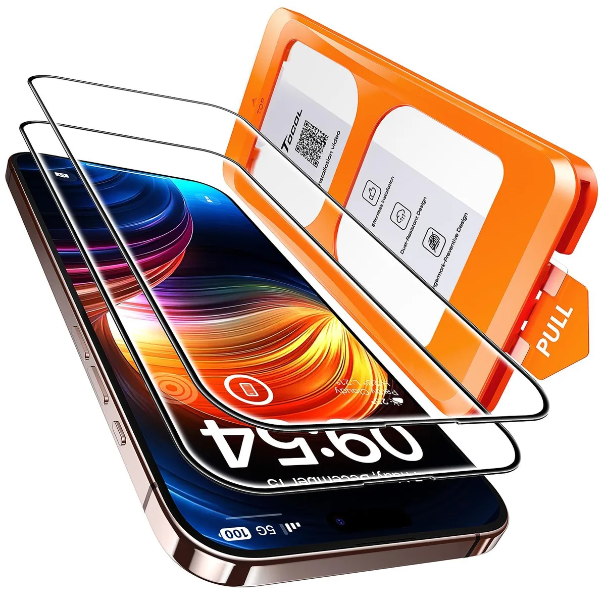 TOCOL Screen Protector for iPhone 16 Pro Max 2 Pack — product photo