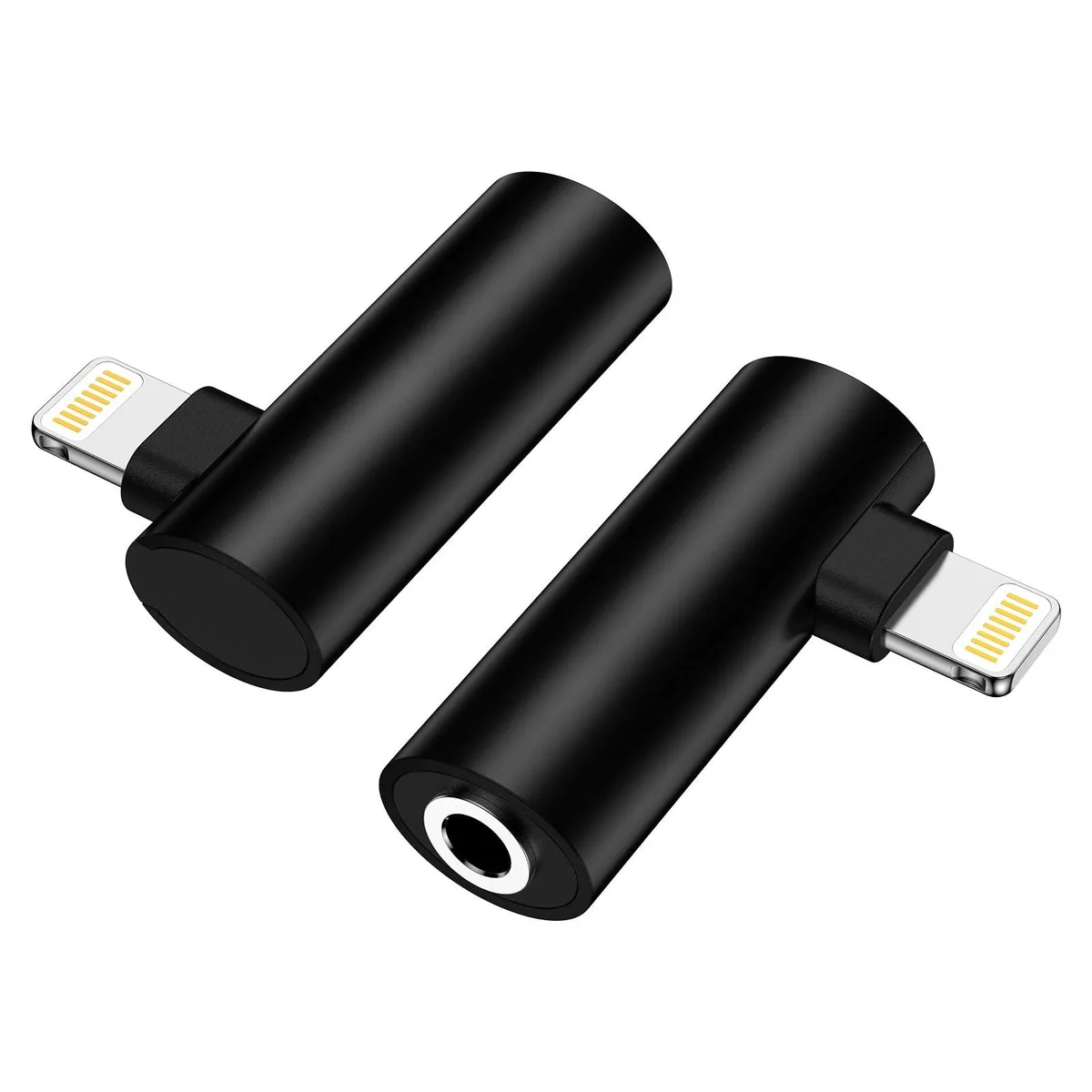 kigpozi Lightning to 3.5 mm Headphone Adapter 2-Pack 90° MFi Certified — product photo