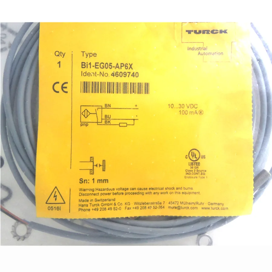 Turck Turck BI1-EG05-AP6X 4609740 Inductive Sensor PNP M5×0.5 10-30VDC — product photo