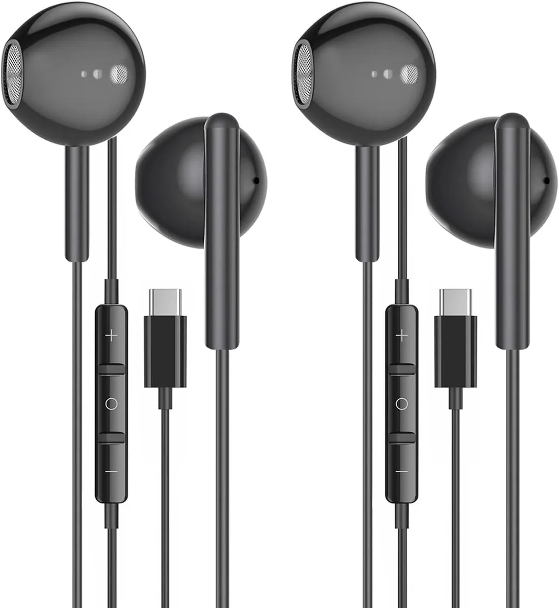 MAONO MAONO USB-C Earbuds 2 Pack Black 120cm Wired Headset — product photo