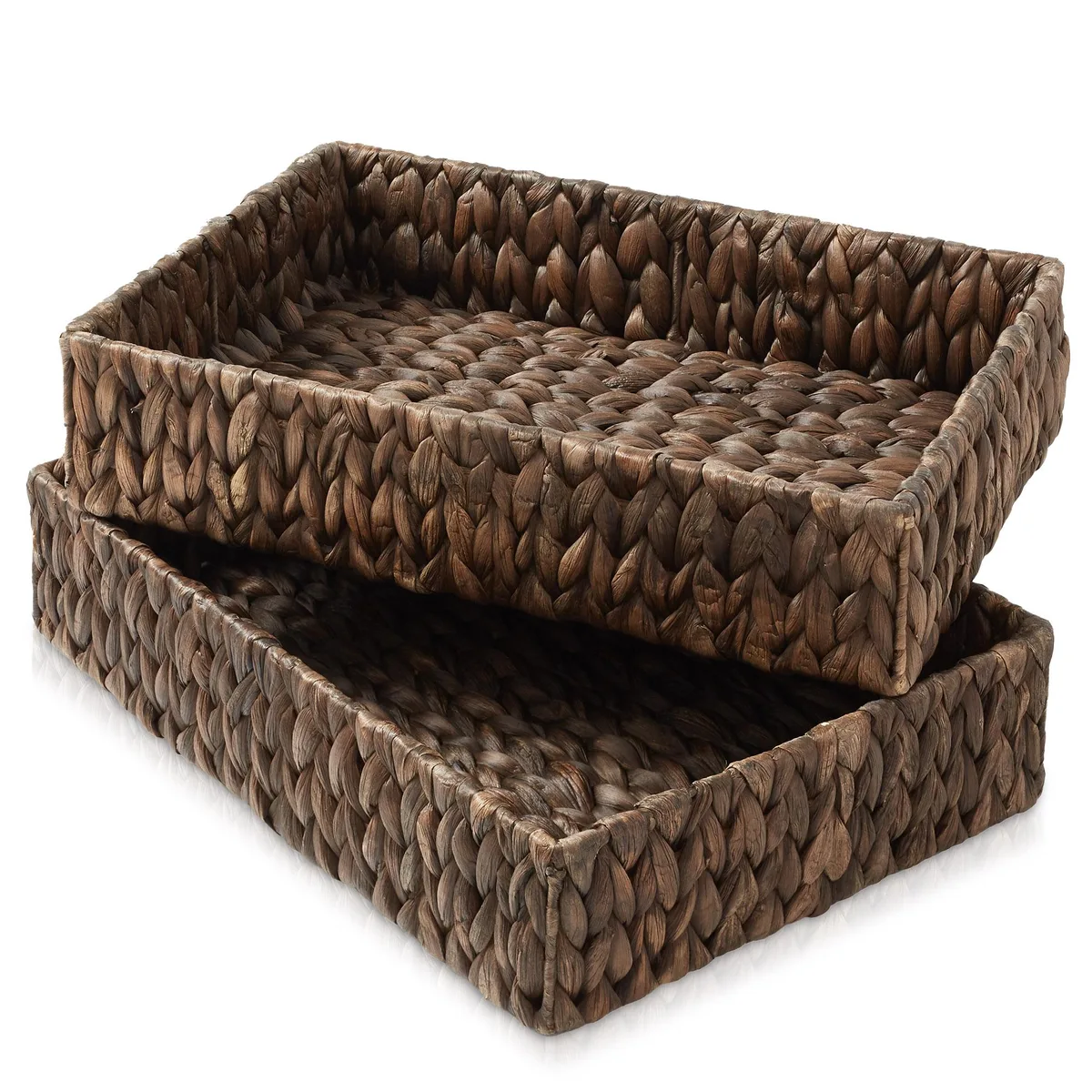 Casafield Casafield STO-E1606-BRN shelving set of 2 baskets 15.75 x 11.25 x 3.25 in — product photo