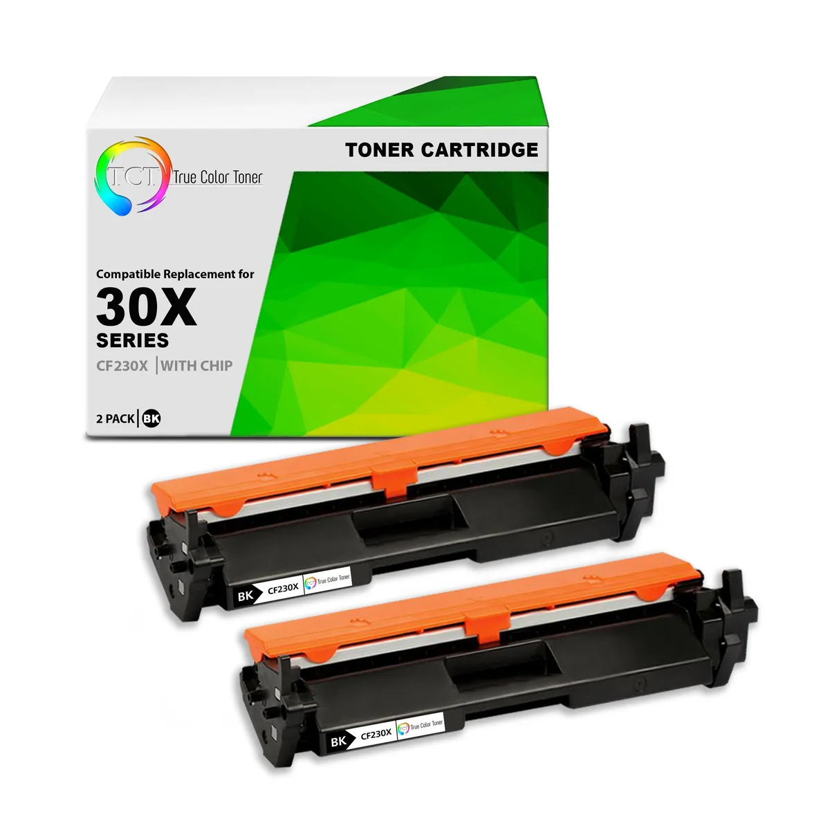 True Color Toner True Color Toner 30X CF230X Black Toner Cartridge 2 Pack — product photo