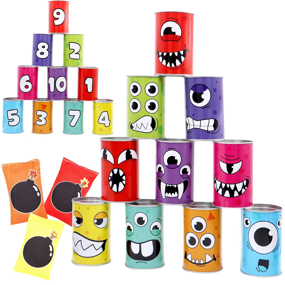  Worry Free Gadgets 13 Pcs Carnival Bean Bag Toss Game Set Monster Style — product photo