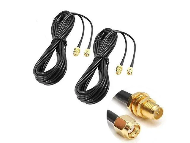 LORDWORLD LORDWORLD RP-SMA Coaxial Extension Cable 16.5ft Male to Female 2-Pack — product photo