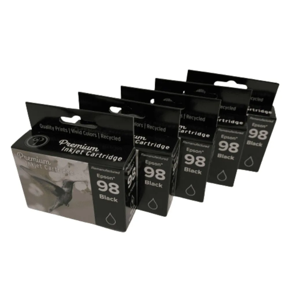 Ninestar Technology Ninestar Technology 5 Pack High-Yield Black Ink Cartridge for Epson 98 99 T0981 — product photo