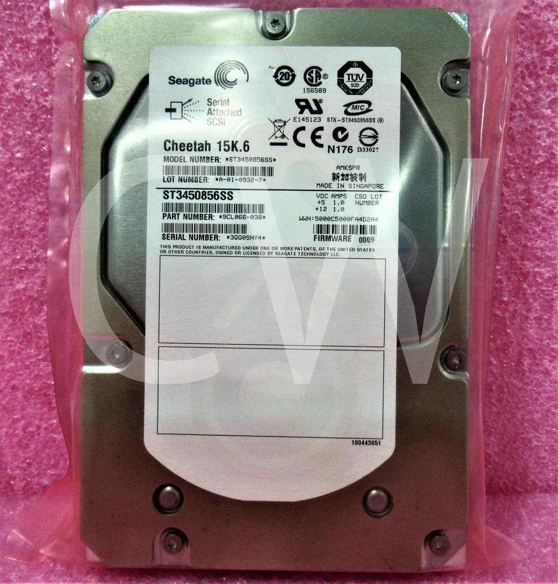 Seagate Seagate Cheetah 15K.6 ST3450856SS 9CL066 450GB 15000RPM SAS 3.5 internal hard drive — product photo
