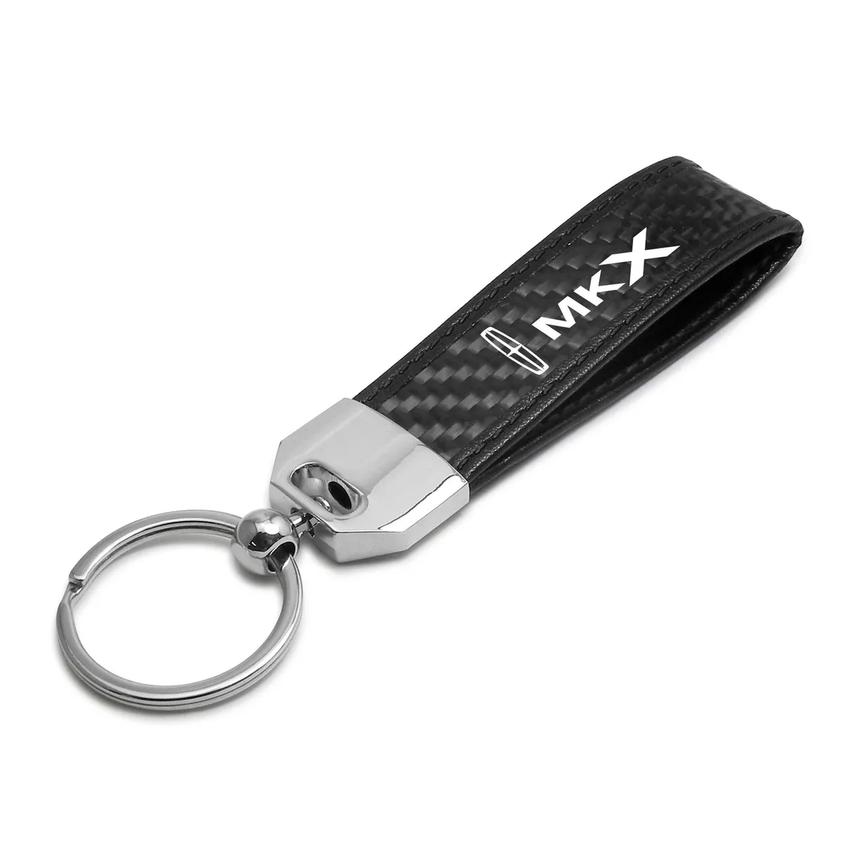 iPick Image, LLC iPick Image, LLC Lincoln MKX Carbon Fiber Leather Key Chain Black Stitching — product photo