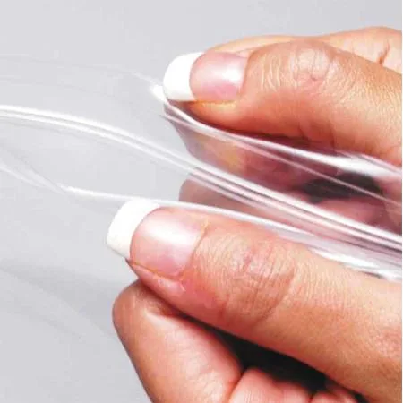 Clear flat poly bag with double zip seal, pack of 1000