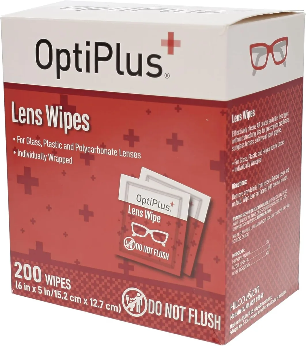 Box of 200 individually wrapped lens wipes