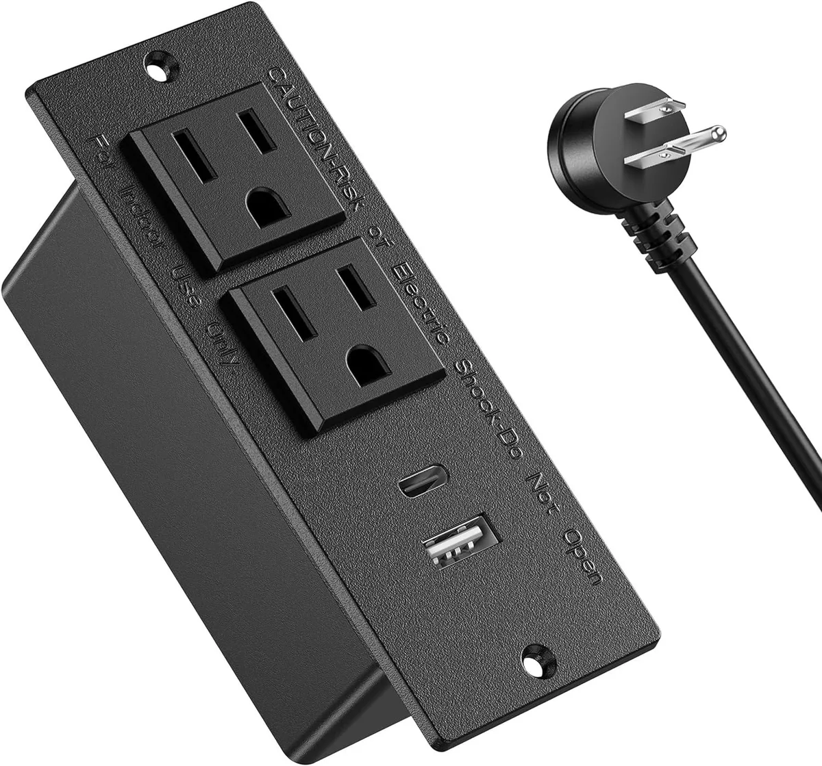 BFKK BFKK Conference Recessed Power Strip 20W USB-C 2 Outlets 2 USB 6ft Cord — product photo