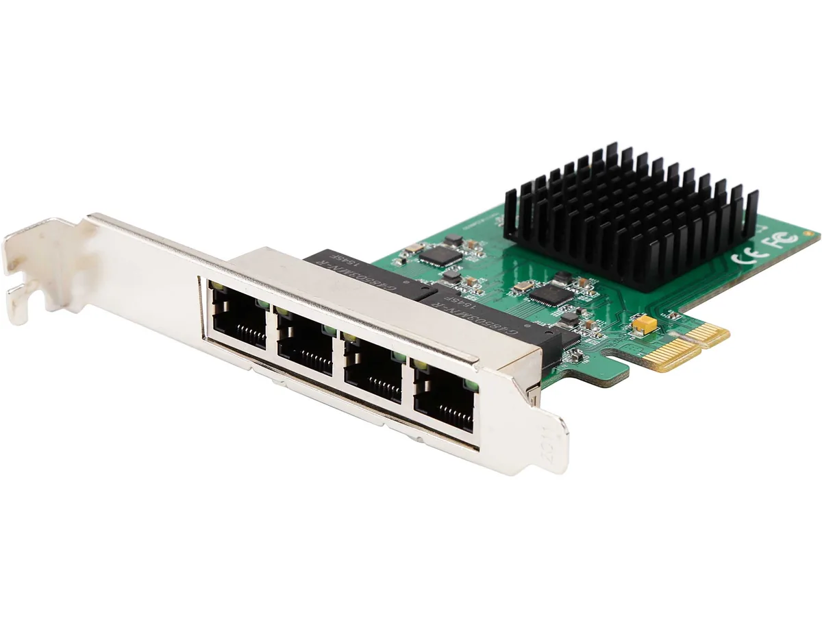 Syba Syba SI-PEX24042 4 Port Gigabit Ethernet PCI-e x1 network card — product photo