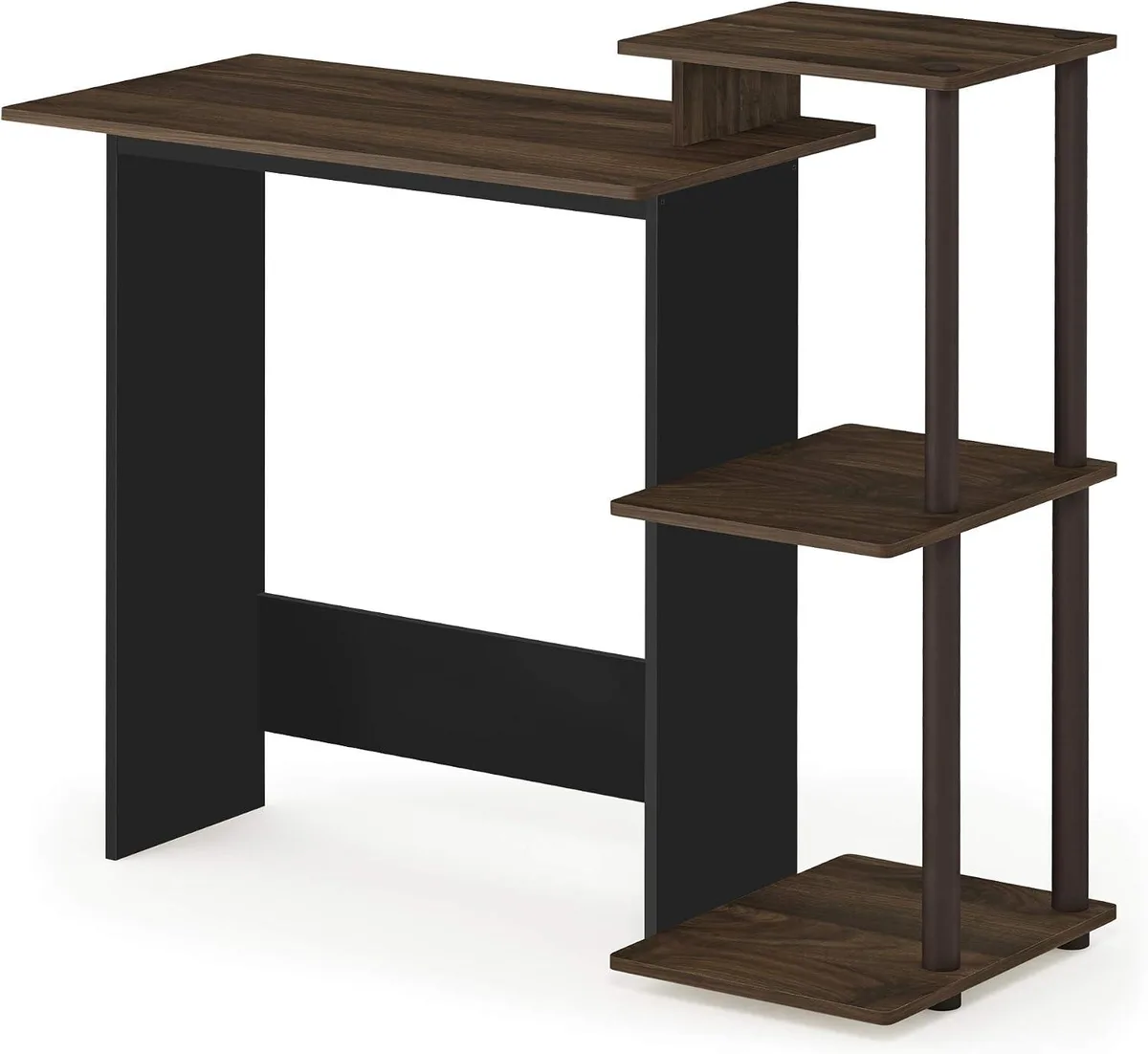 PISKEKAT PISKEKAT Office Equipment Computer Desk Columbia Walnut Brown 39.6x15.6x33.6 in — product photo