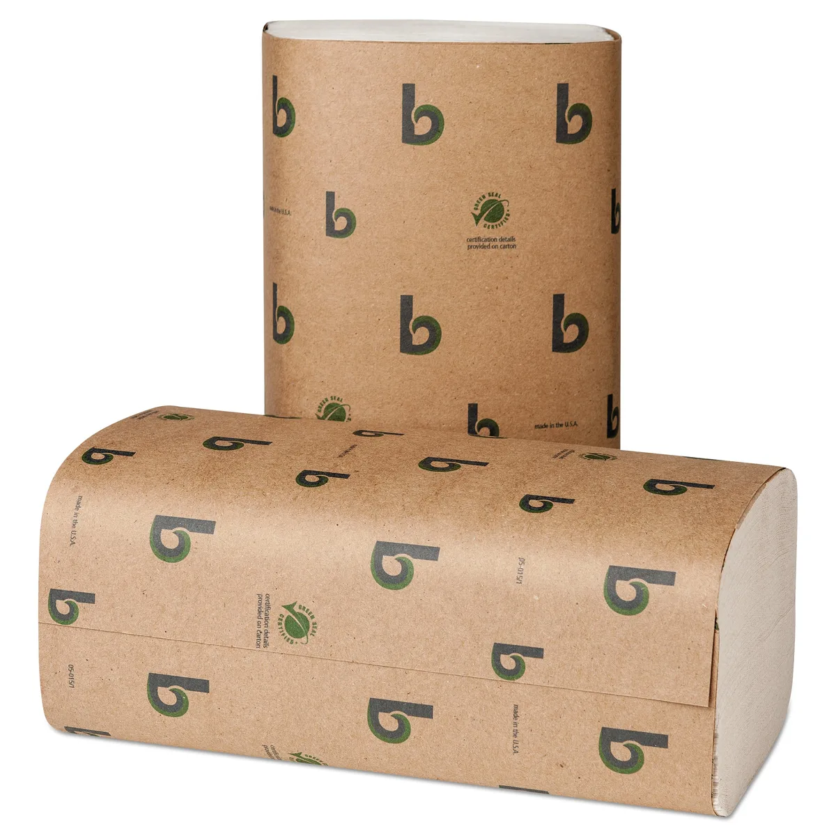 Boardwalk Boardwalk BWK52GREEN Green Single-Fold Paper Towels 250 Pack 9.13 x 10.25 in — product photo