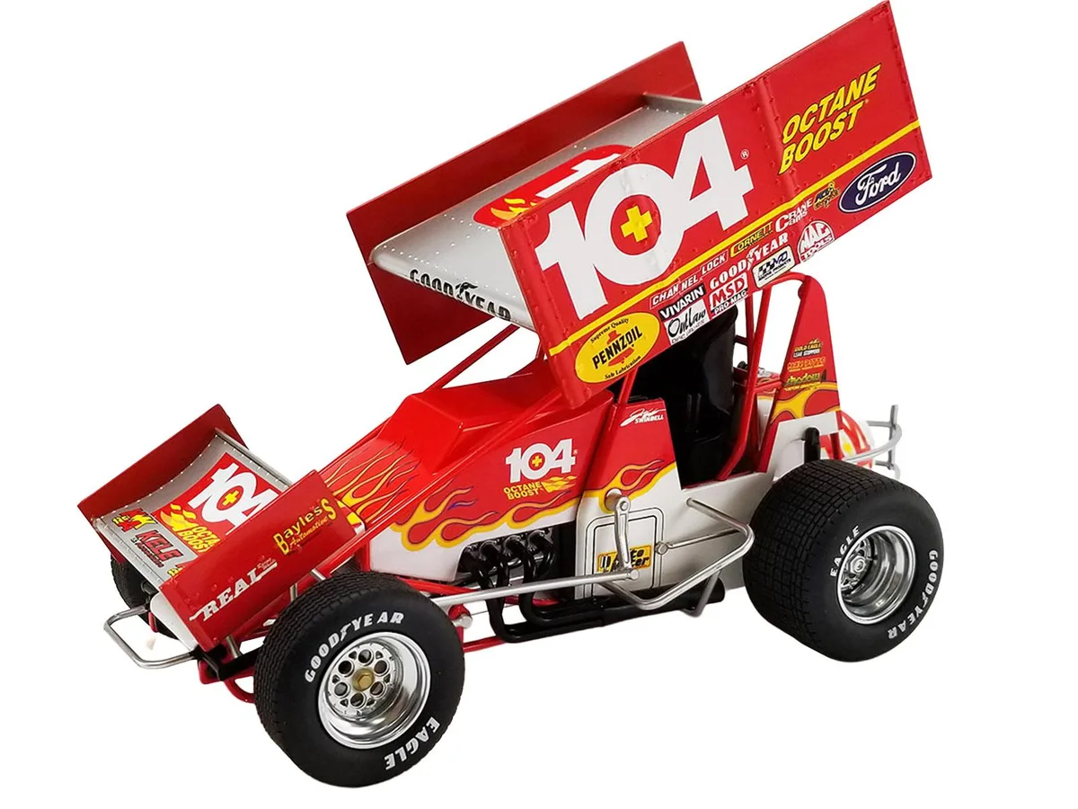 ACME ACME Winged Sprint Car #104 "Octane Boost" Red 1/18 Diecast — product photo