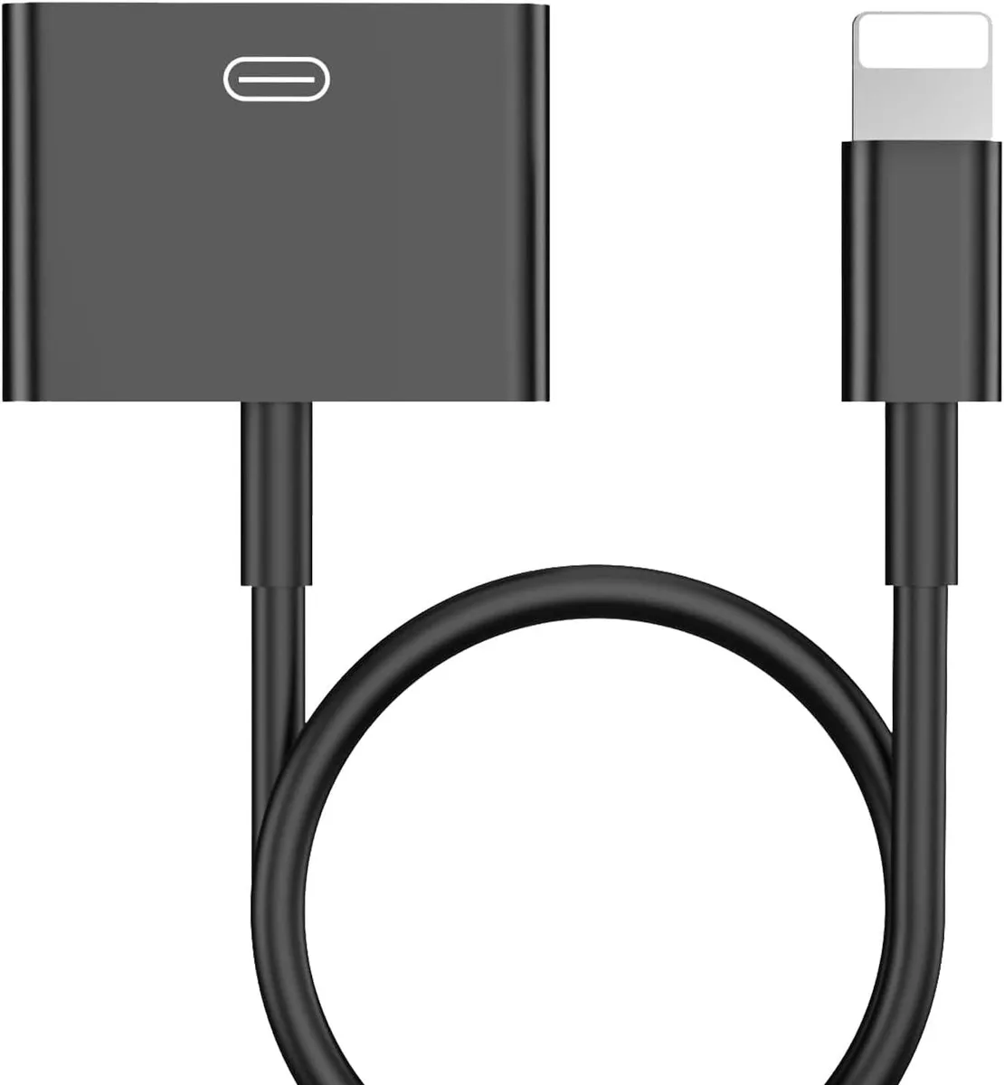 Boxwave Boxwave Lightning to 30 Pin Adapter MFi Certified No Audio Black — product photo