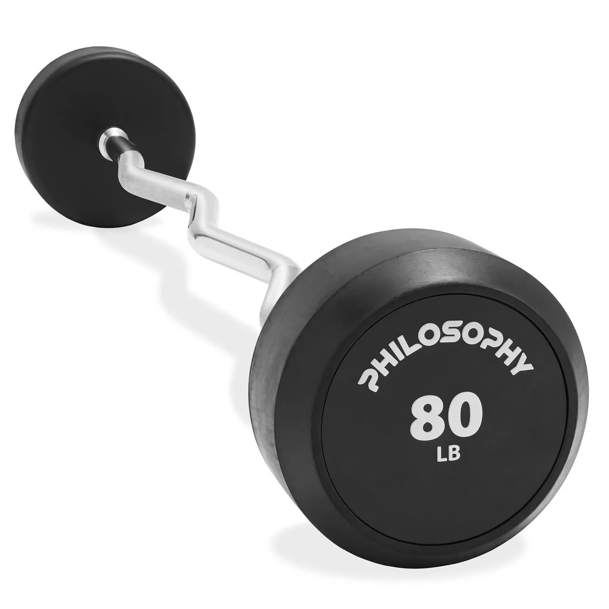 Philosophy Gym Philosophy Gym 80 LB Fixed EZ Curl Bar weight training — product photo
