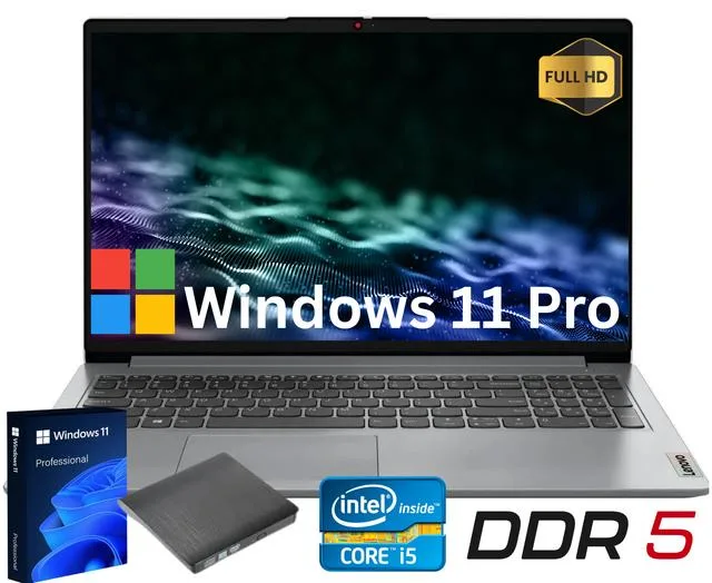 Lenovo Lenovo IdeaPad Slim 3i 15.6" laptop i5-1335U 16GB DDR5 256GB NVMe Windows 11 Pro Gray — product photo