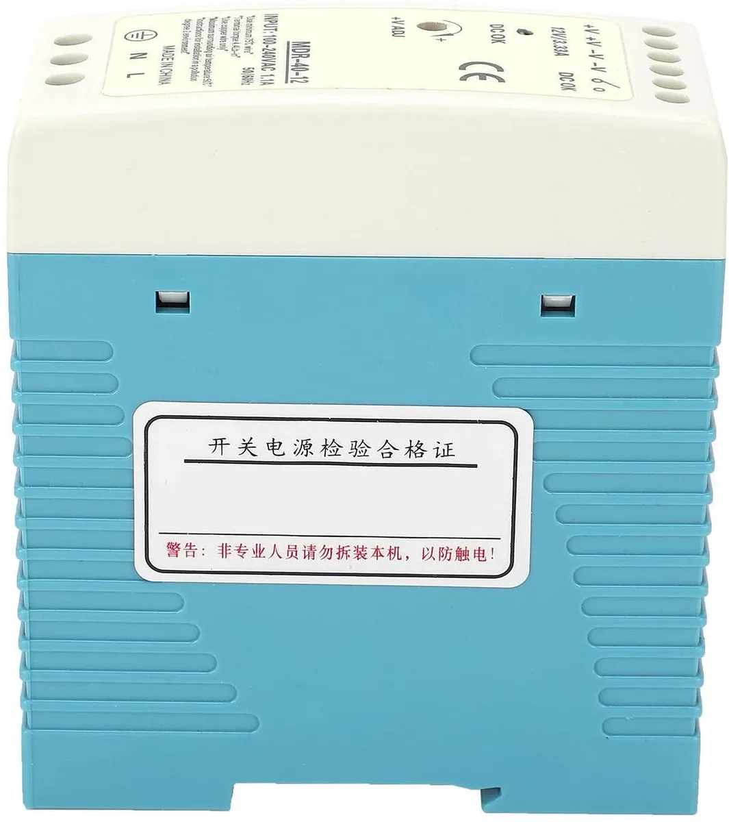 myVolts myVolts MDR-40-12 40W 12V 3.33A DIN rail power supply — product photo