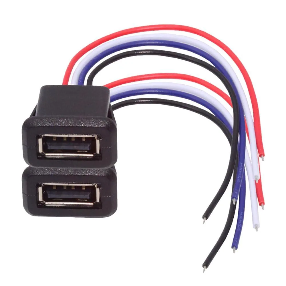 Fervit Fervit USB A Female Latch Mount to 4-Pin Open Cable 10cm 2pcs DIY — product photo