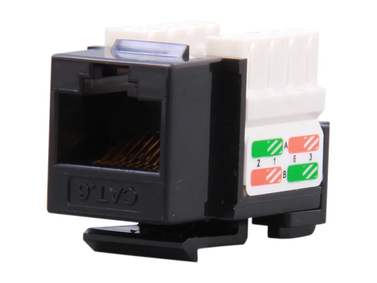 sakose sakose RJ45PD-K Cat 6 Punch Down Keystone Jack Black — product photo