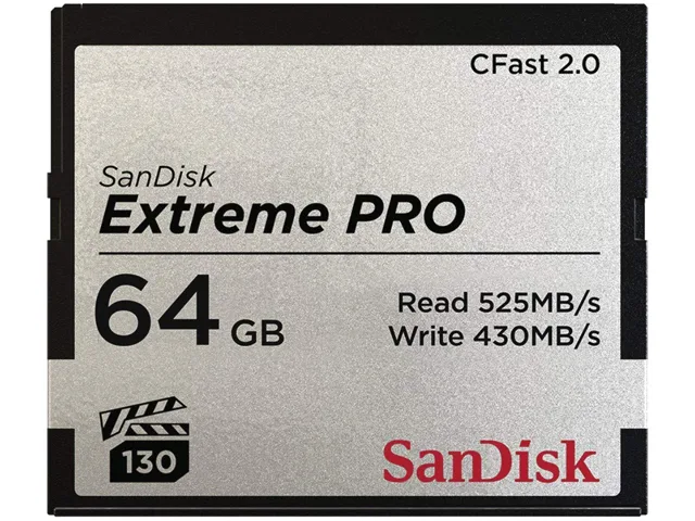 SanDisk SanDisk Extreme Pro 64GB CFast 2.0 SDCFSP-064G-G46D memory card — product photo