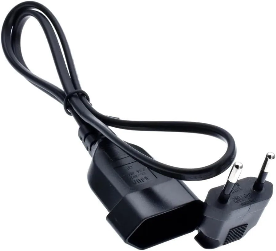 TeKit TeKit EU 2-Prong 90° Power Extension Cord 1ft/30cm 18AWG — product photo