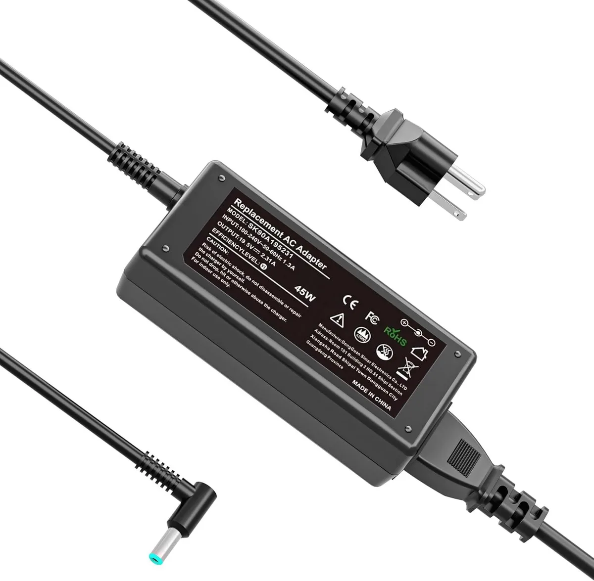 Blueskysea Blueskysea 45W HP Laptop Charger Blue Tip 4.5 x 3.0 mm — product photo