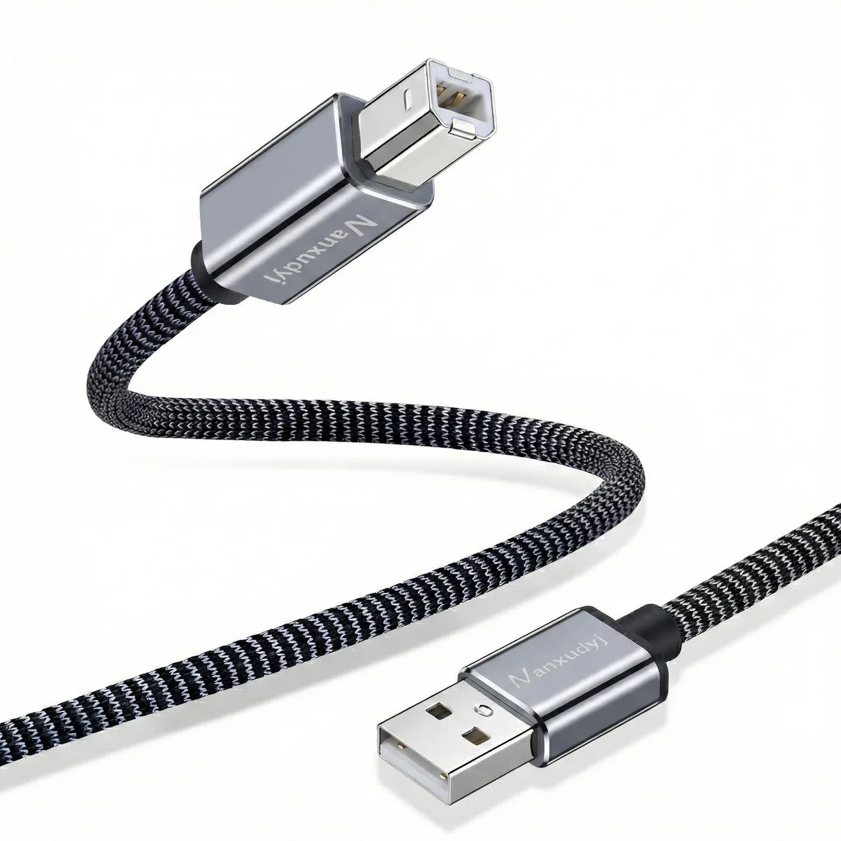  Nanxudyj USB 2.0 Type A to B Braided Cable 3ft — product photo