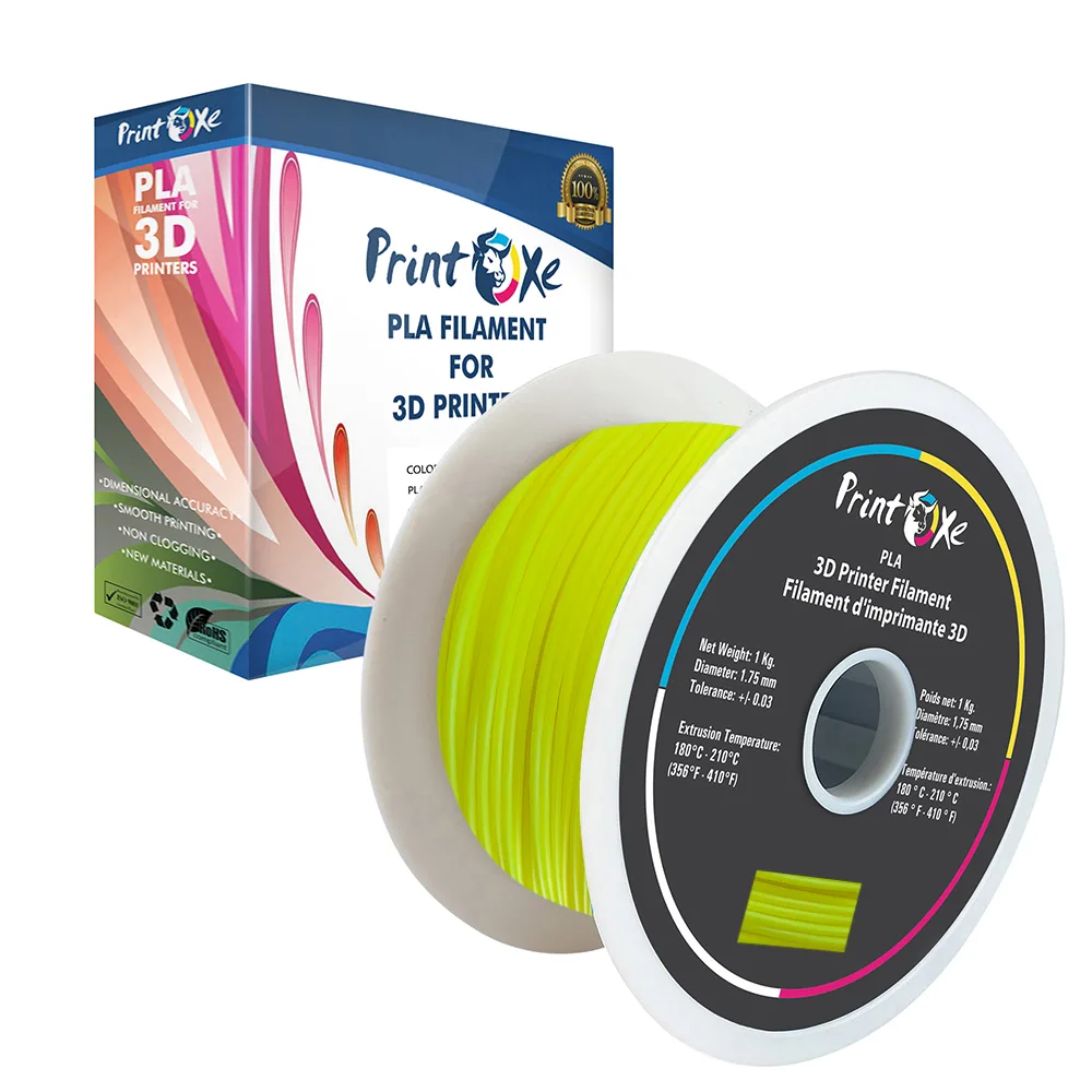 PrintOxe PrintOxe Fluorescent Yellow PLA Filament 1.75 mm 1 kg — product photo