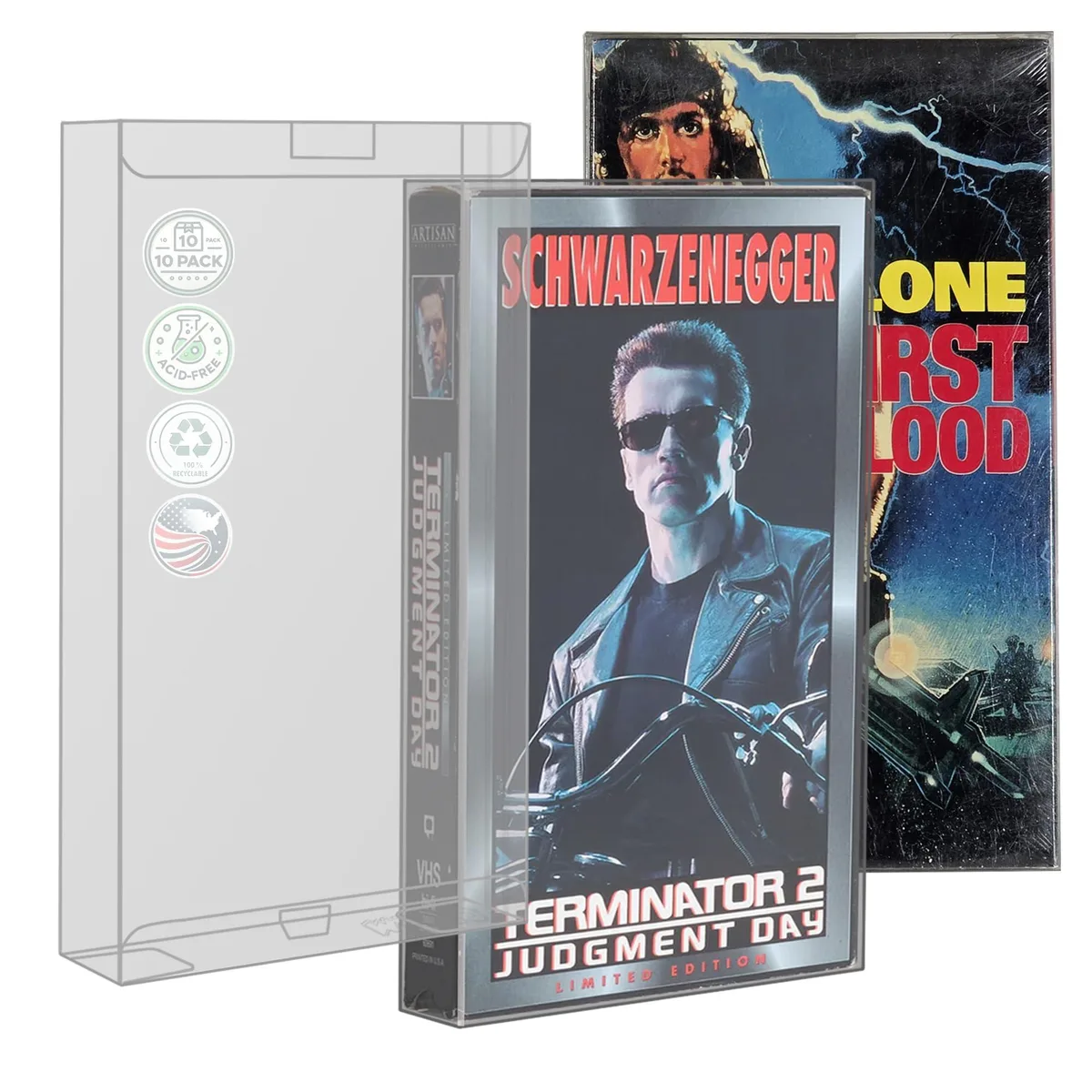  MALKO P-20 024 VHS Tape Protector Case 10 Pack — product photo
