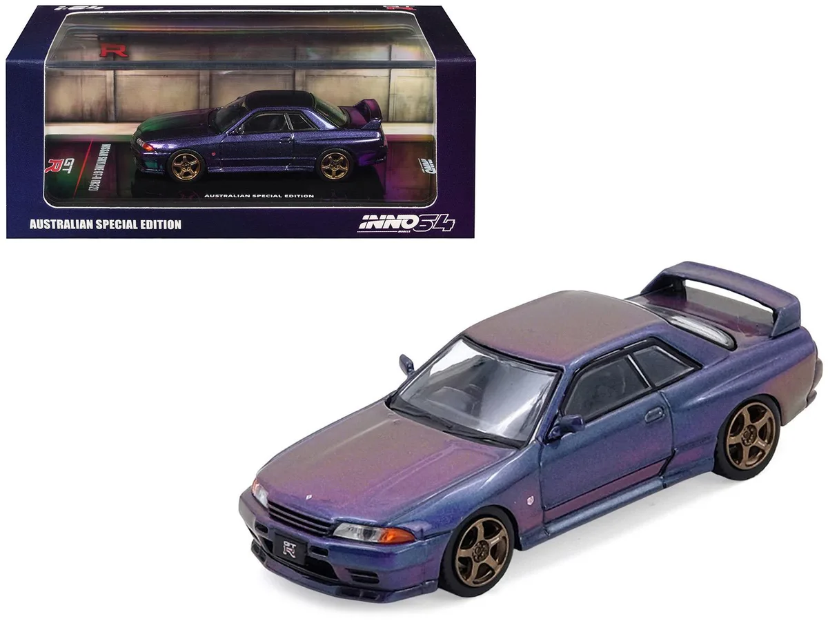 Inno Models Inno Models Nissan Skyline GT-R R32 RHD Midnight Purple Australian Special Edition 1/64 Diecast — product photo