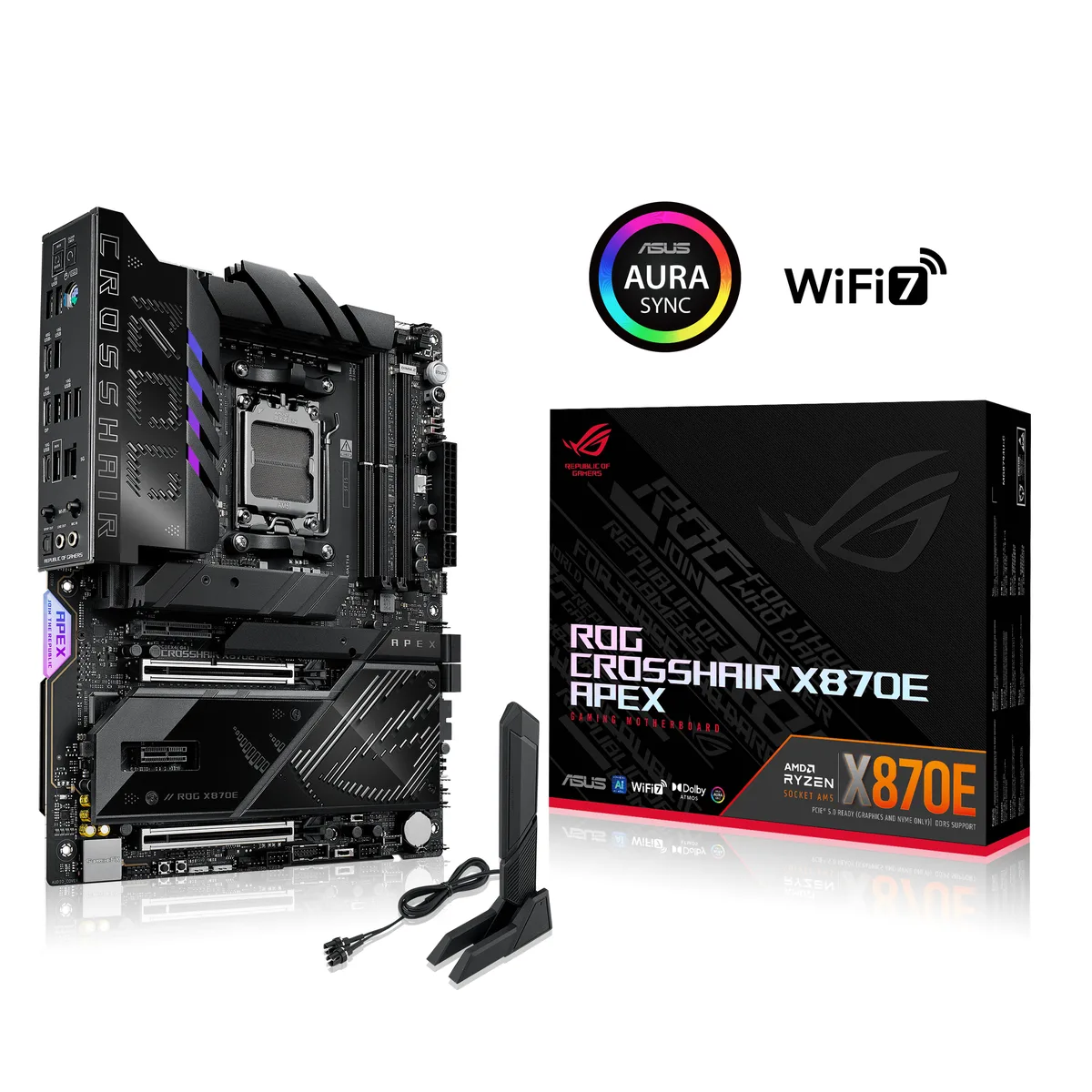 ASUS ASUS ROG CROSSHAIR X870E APEX AMD X870E AM5 ATX motherboard — product photo