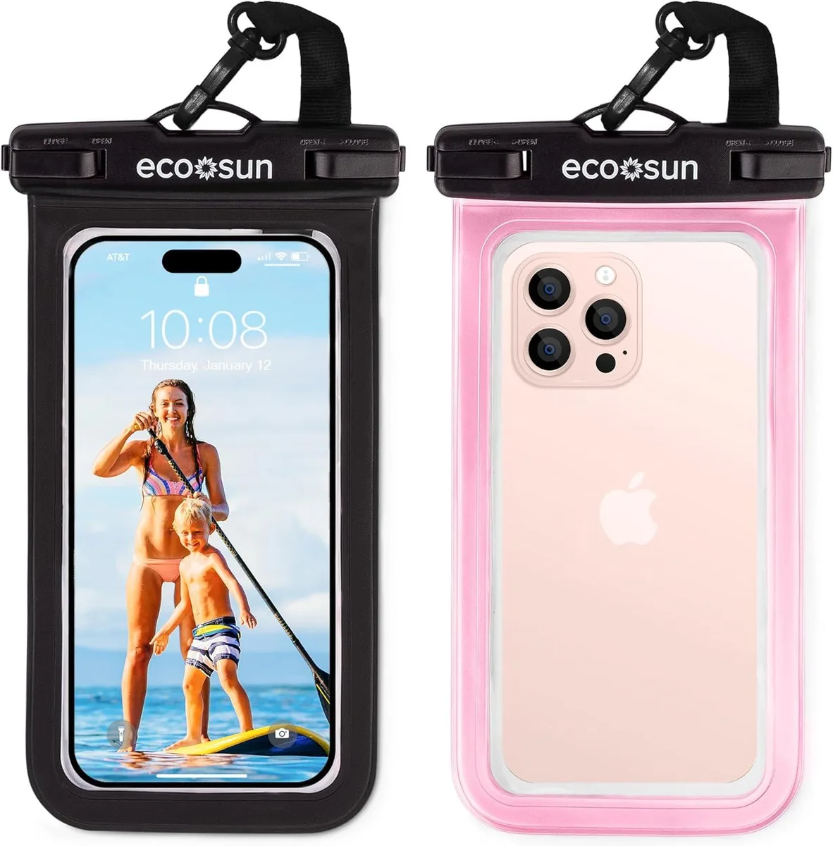 TAURKENAM TAURKENAM Waterproof Phone Pouch 2-Pack Hawaii Design — product photo