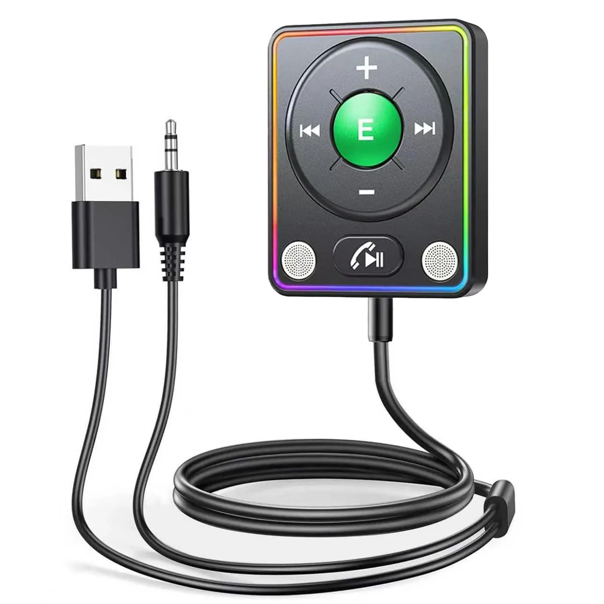 GLOBELEC Bluetooth 5.4 AUX Car Adapter Dual Mic Noise Cancellation Magnetic 3.5mm Car Electronics Accessory — product photo