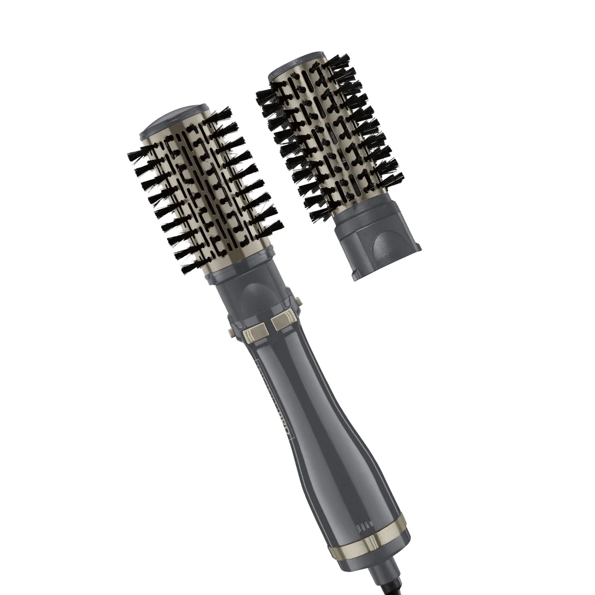 Conair BC191L rotating hot air brush set with 1.5 and 2 inch barrels in multicolor finish